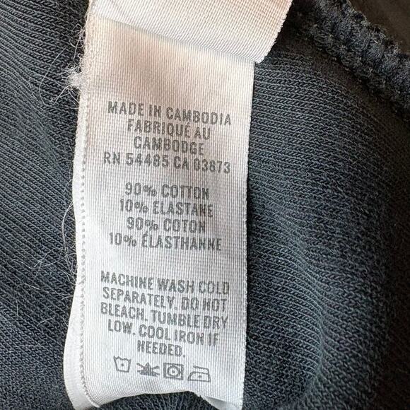 Aerie Offline Black Ribbed Crop Short Sleeve Scoop Neck Ruffle Hem Top Sz XL - Picture 5 of 5